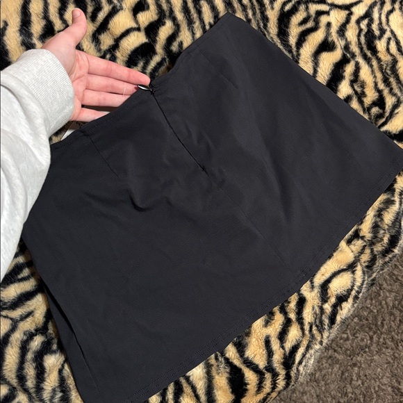 Urban Outfitters Black Mini Skirt with Wide Buckle Belt - Picture 3 of 4